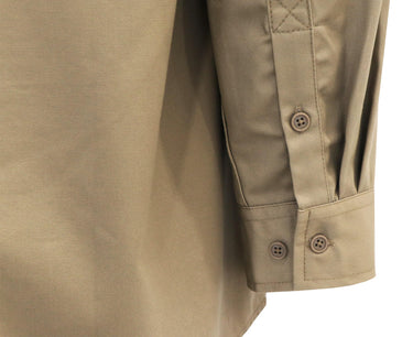 BOCOMAL FR Shirts 6.25oz Light Weight Summer Welding Shirts Flame Resistant Shirt Khaki Men's Fire Retardant Shirt